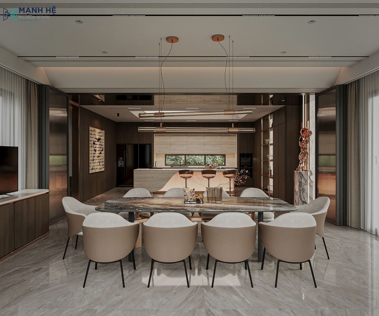 Nội thất biệt thự Kiên Giang – Chị M – 350m2