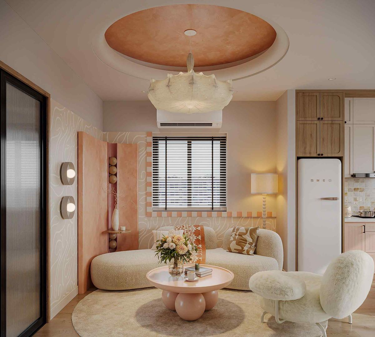 Dự án thiết kế nội thất căn hộ 3 phòng ngủ 90m2 phong cách Bắc Âu