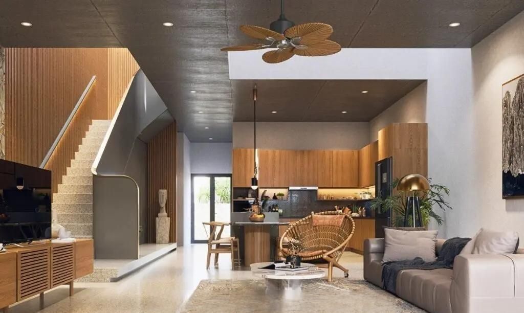 Thi công nội thất biệt thự phong cách hiện đại diện tich 180m2 Vinhome Ocean Park