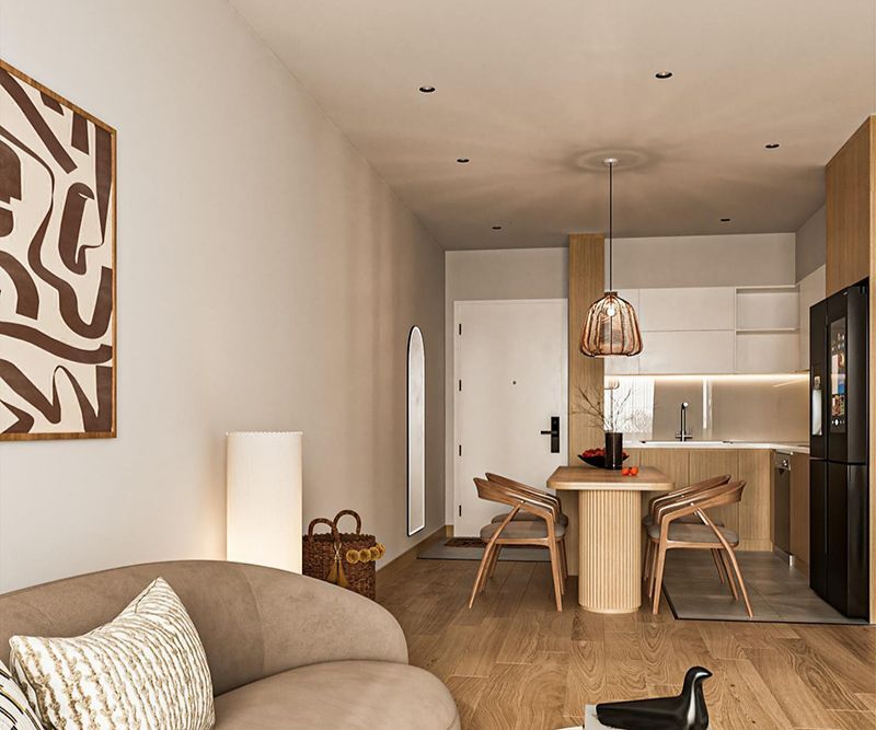 Mẫu nội thất căn hộ chung cư 1 phòng ngủ 05