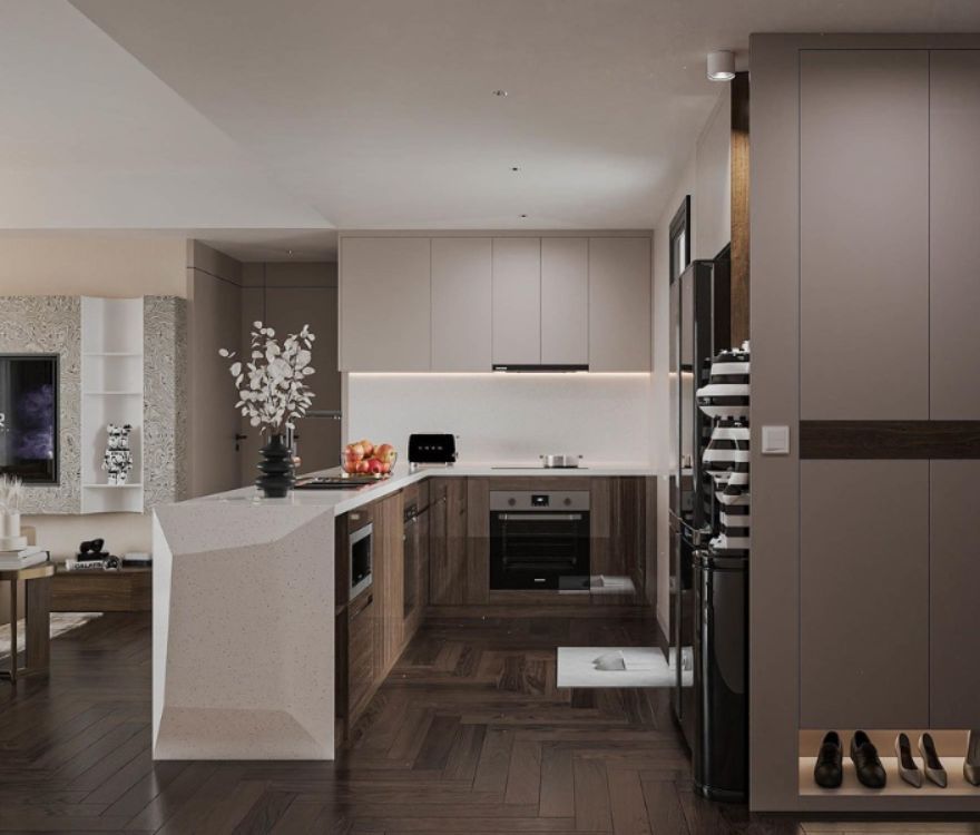 Tủ bếp Melamine – ACMB03