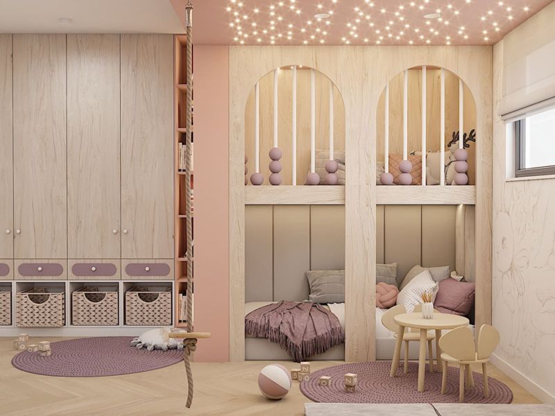 Mẫu giường tầng trẻ em 02