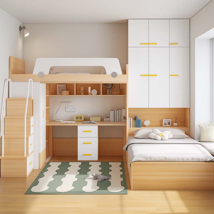 Mẫu giường tầng trẻ em 08